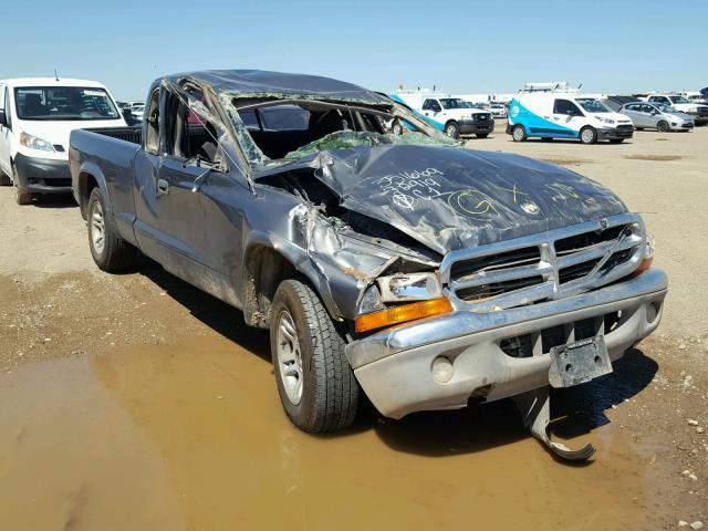 1D7GL42K64S500319 - 2004 DODGE DAKOTA SLT CHARCOAL photo 1