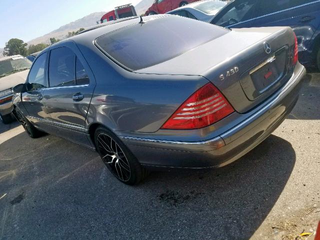 WDBNG70J65A456569 - 2005 MERCEDES-BENZ S 430 GRAY photo 3