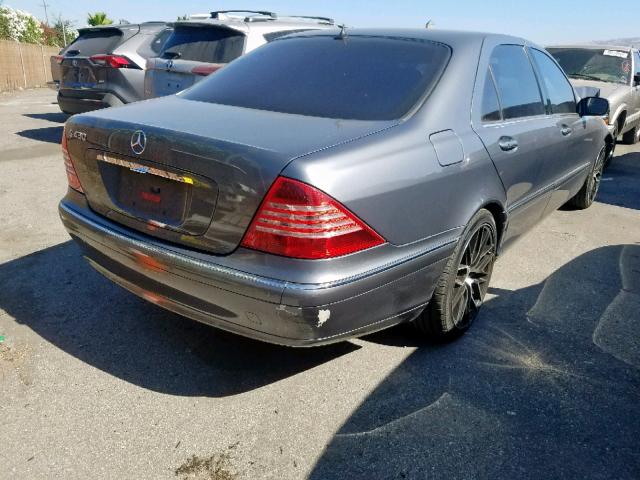 WDBNG70J65A456569 - 2005 MERCEDES-BENZ S 430 GRAY photo 4