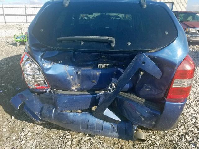 KM8JM12BX6U359141 - 2006 HYUNDAI TUCSON GL BLUE photo 9