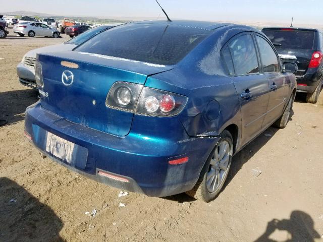 JM1BK323381811910 - 2008 MAZDA 3 S BLUE photo 4