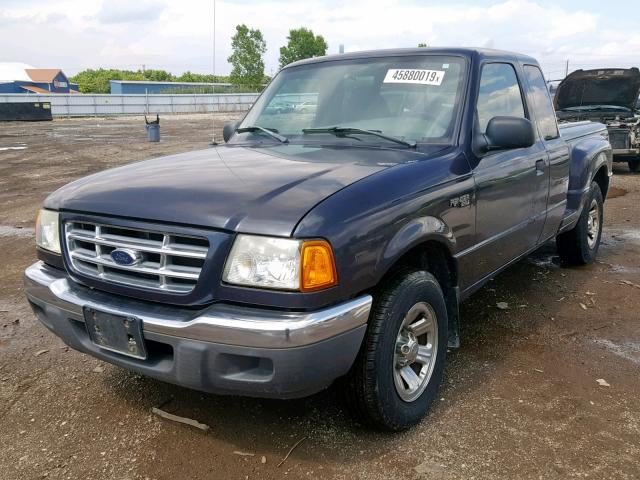 1FTYR44V52PB40545 - 2002 FORD RANGER SUP BLUE photo 2