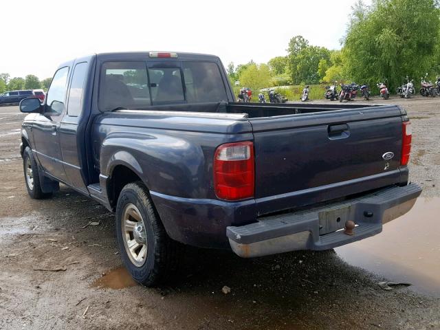 1FTYR44V52PB40545 - 2002 FORD RANGER SUP BLUE photo 3