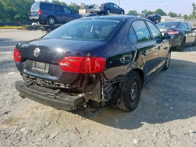 3VW2K7AJ0EM391574 - 2014 VOLKSWAGEN JETTA BASE 黑色 照片 4
