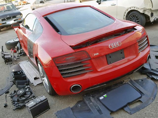 WUAAUAFGXF7001811 - 2015 AUDI R8 4.2 QUA RED photo 3