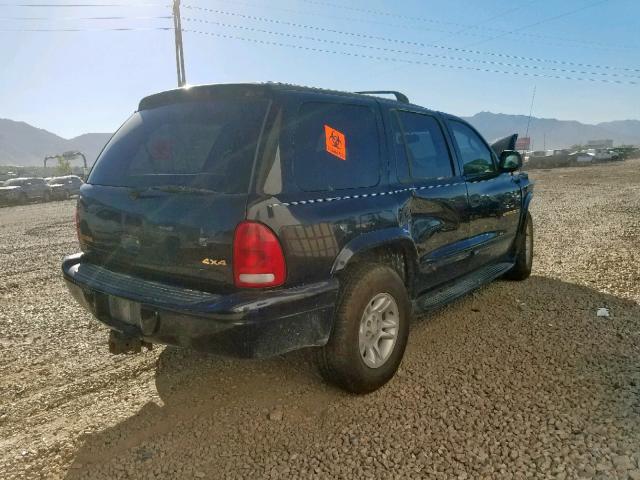 1B4HS28Z91F515196 - 2001 DODGE DURANGO BLACK photo 4