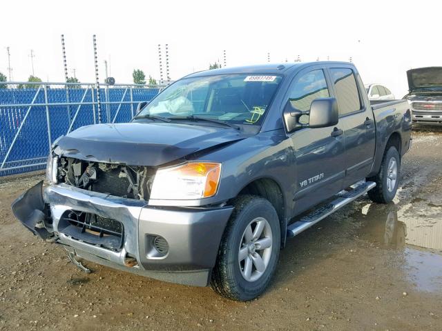 1N6AA0EC3DN306667 - 2013 NISSAN TITAN S GRAY photo 2