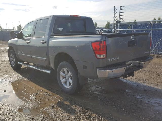 1N6AA0EC3DN306667 - 2013 NISSAN TITAN S GRAY photo 3