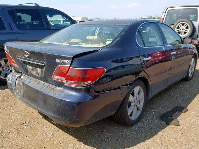 JTHBA30GX55107585 - 2005 LEXUS ES 330 BLUE photo 4