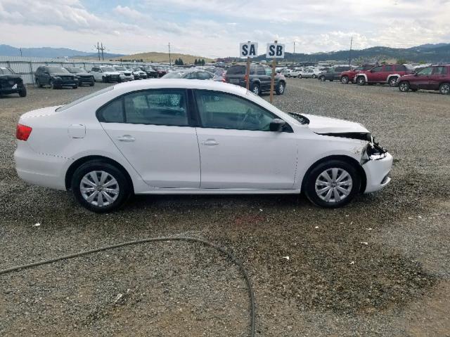 3VW2K7AJ8CM403645 - 2012 VOLKSWAGEN JETTA BASE 白色 照片 9