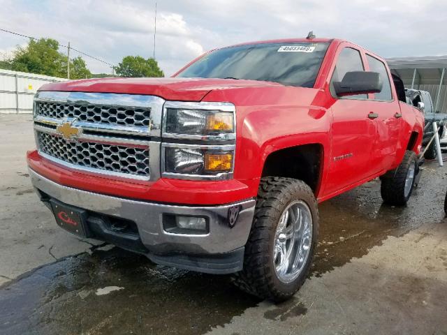 3GCUKREC4EG208940 - 2014 CHEVROLET SILVERADO RED photo 2