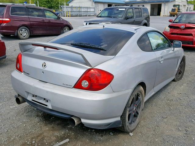 KMHHN65F94U116585 - 2004 HYUNDAI TIBURON GT SILVER photo 4