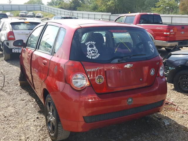 KL1TD6DE3BB128211 - 2011 CHEVROLET AVEO LS RED photo 3