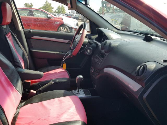 KL1TD6DE3BB128211 - 2011 CHEVROLET AVEO LS RED photo 5