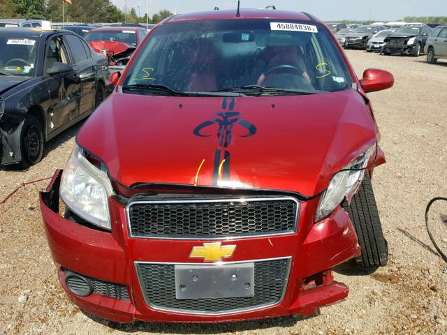KL1TD6DE3BB128211 - 2011 CHEVROLET AVEO LS RED photo 7