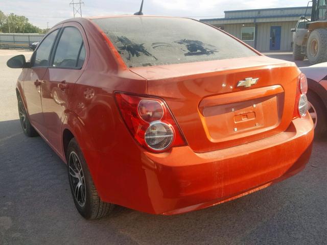 1G1JA5SH9D4198263 - 2013 CHEVROLET SONIC LS ORANGE photo 3