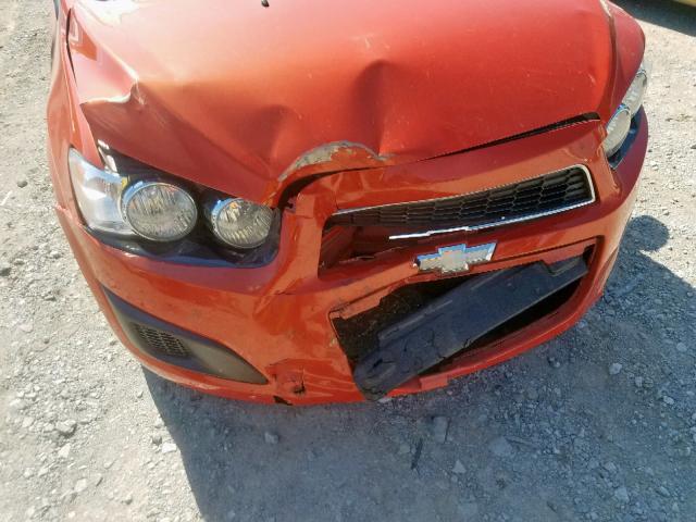 1G1JA5SH9D4198263 - 2013 CHEVROLET SONIC LS ORANGE photo 9