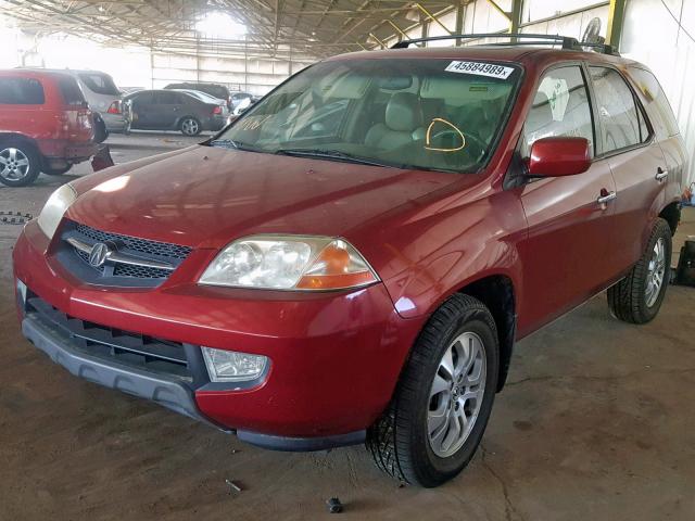 2HNYD18643H539172 - 2003 ACURA MDX TOURIN BURGUNDY photo 2