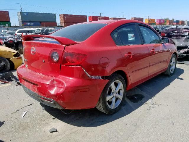 JM1BK12F741201730 - 2004 MAZDA 3 I RED photo 4