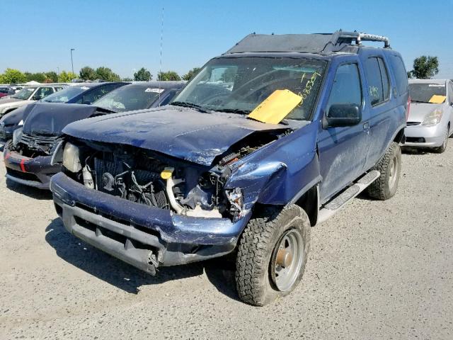 5N1ED28Y7YC543884 - 2000 NISSAN XTERRA XE BLUE photo 2