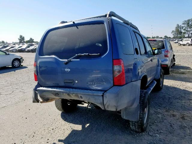 5N1ED28Y7YC543884 - 2000 NISSAN XTERRA XE BLUE photo 4