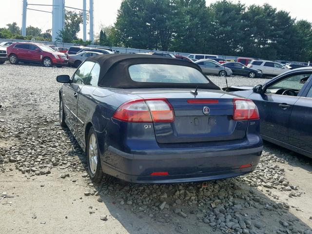 YS3FD79Y476108962 - 2007 SAAB 9-3 2.0T BLUE photo 3