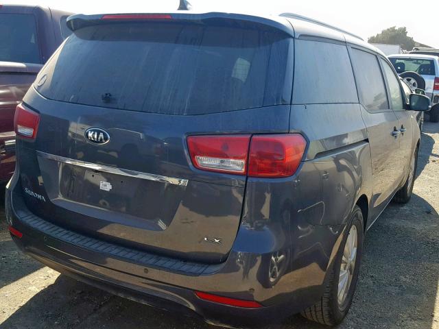 KNDMB5C11H6243225 - 2017 KIA SEDONA LX CHARCOAL photo 4