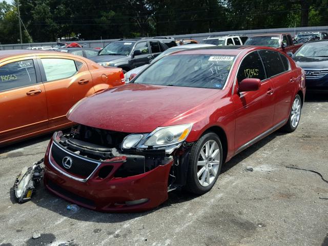 JTHBH96S165043478 - 2006 LEXUS GS GENERAT RED photo 2