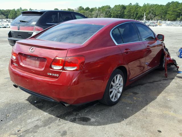 JTHBH96S165043478 - 2006 LEXUS GS GENERAT RED photo 4