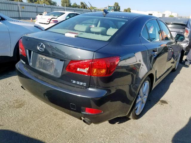 JTHBK262875033637 - 2007 LEXUS IS 250 GRAY photo 4