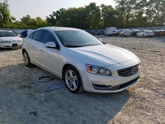 YV140MFB5F2304336 - 2015 VOLVO S60 PREMIE WHITE photo 1