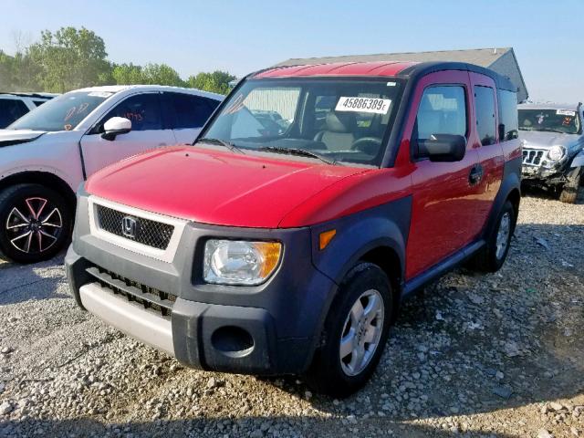 5J6YH27645L033696 - 2005 HONDA ELEMENT EX RED photo 2