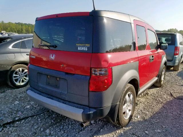 5J6YH27645L033696 - 2005 HONDA ELEMENT EX RED photo 4