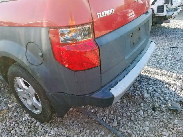 5J6YH27645L033696 - 2005 HONDA ELEMENT EX RED photo 9