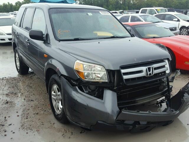 5FNYF28107B003034 - 2007 HONDA PILOT LX GRAY photo 1