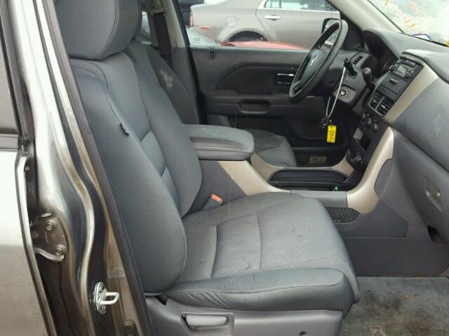 5FNYF28107B003034 - 2007 HONDA PILOT LX GRAY photo 5