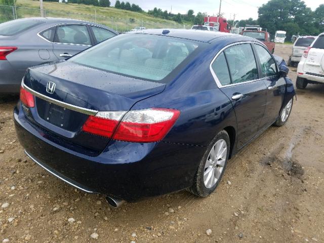 1HGCR2F8XEA153323 - 2014 HONDA ACCORD EXL BLUE photo 4