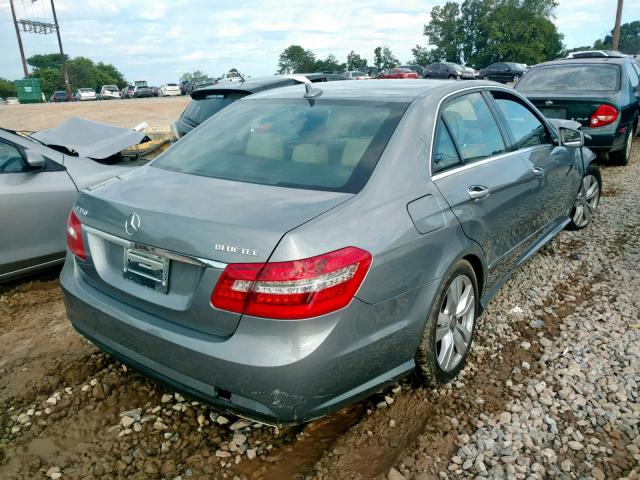 WDDHF2EB6BA323673 - 2011 MERCEDES-BENZ E 350 BLUE GRAY photo 4