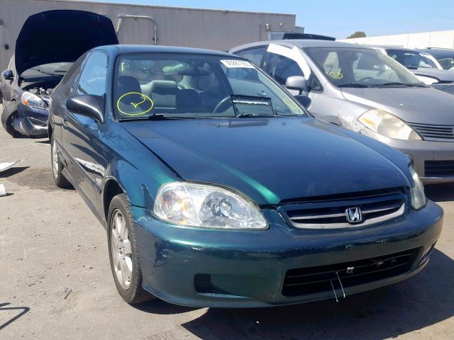 1HGEJ6120XL092095 - 1999 HONDA CIVIC DX GREEN photo 1