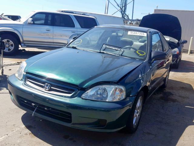 1HGEJ6120XL092095 - 1999 HONDA CIVIC DX GREEN photo 2