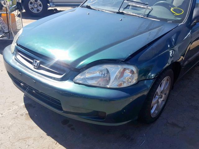 1HGEJ6120XL092095 - 1999 HONDA CIVIC DX GREEN photo 9