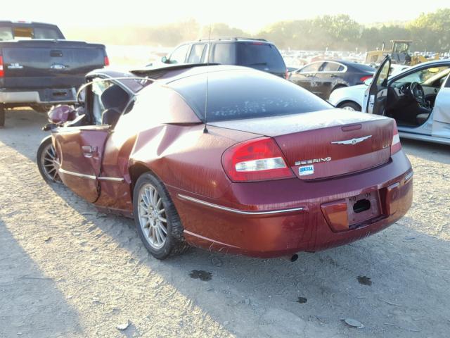 4C3AG52H73E044670 - 2003 CHRYSLER SEBRING LX MAROON photo 3