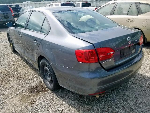 3VW2K7AJ7CM328856 - 2012 VOLKSWAGEN JETTA BASE 灰色 照片 3
