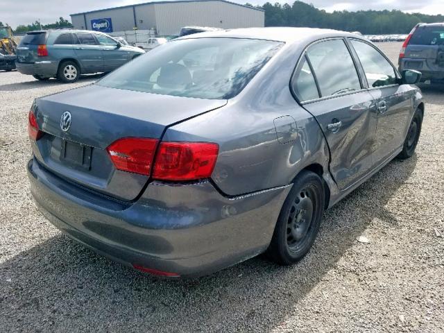 3VW2K7AJ7CM328856 - 2012 VOLKSWAGEN JETTA BASE 灰色 照片 4