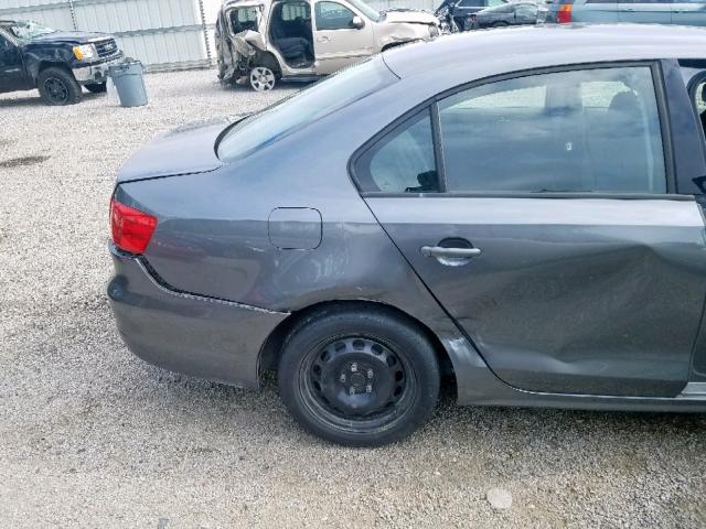 3VW2K7AJ7CM328856 - 2012 VOLKSWAGEN JETTA BASE 灰色 照片 9