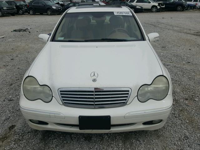 WDBRF61J14F448264 - 2004 MERCEDES-BENZ C 240 WHITE photo 9