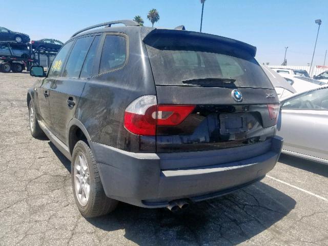 WBXPA73494WB22142 - 2004 BMW X3 2.5I BLACK photo 3