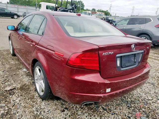 19UUA66256A033042 - 2006 ACURA 3.2TL RED photo 3