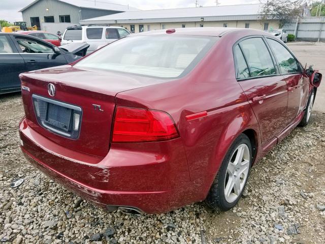 19UUA66256A033042 - 2006 ACURA 3.2TL RED photo 4