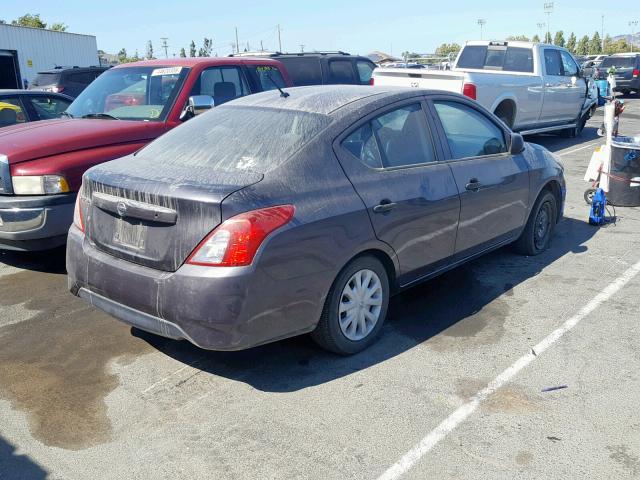 3N1CN7AP3FL872142 - 2015 NISSAN VERSA S GRAY photo 4